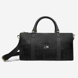 DESIGNER LUXE TRAVEL BAG[BLACK_croc]