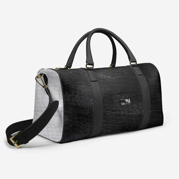 DESIGNER LUXE TRAVEL BAG[BLACK_croc]
