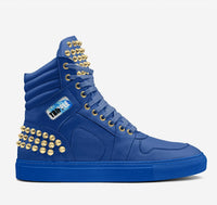 GOLD_SPIKED LEATHER HIGHTOP[BLUE]