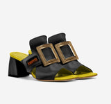 MULES_BlackPatent(GOLD Buckle)