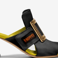 MULES_BlackPatent(GOLD Buckle)